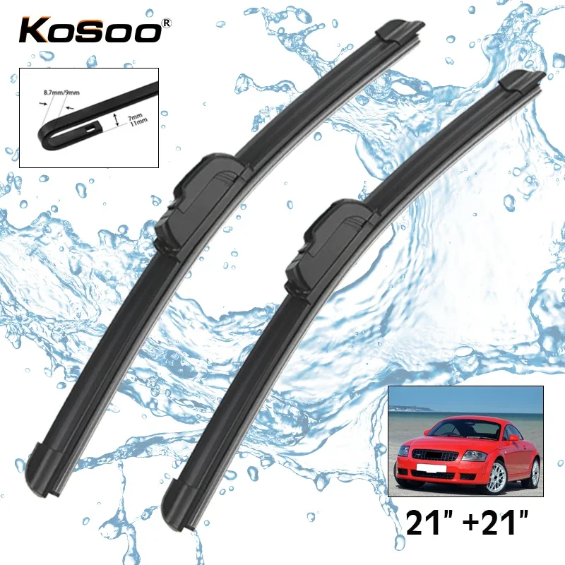 

Car Wiper Blade For Audi TT MK1 1998-2003 Windshield Rubber Silicon Refill Front Window Wiper 21"+21" LHD RHD Auto Accessories