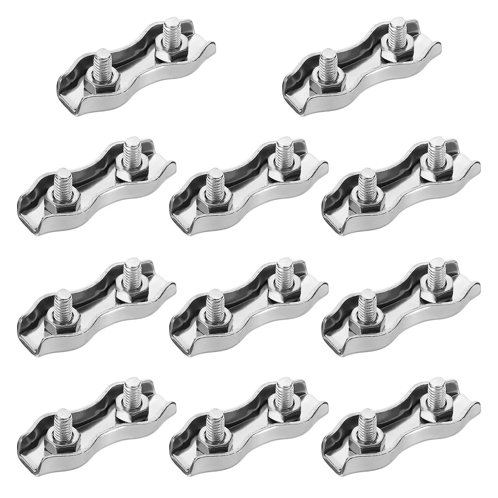 Stainless Steel Duplex Wire Rope Clips – 10pcs Corrosion-Resistant Cable Clamps for Marine, Outdoor & Industrial Use - view 4