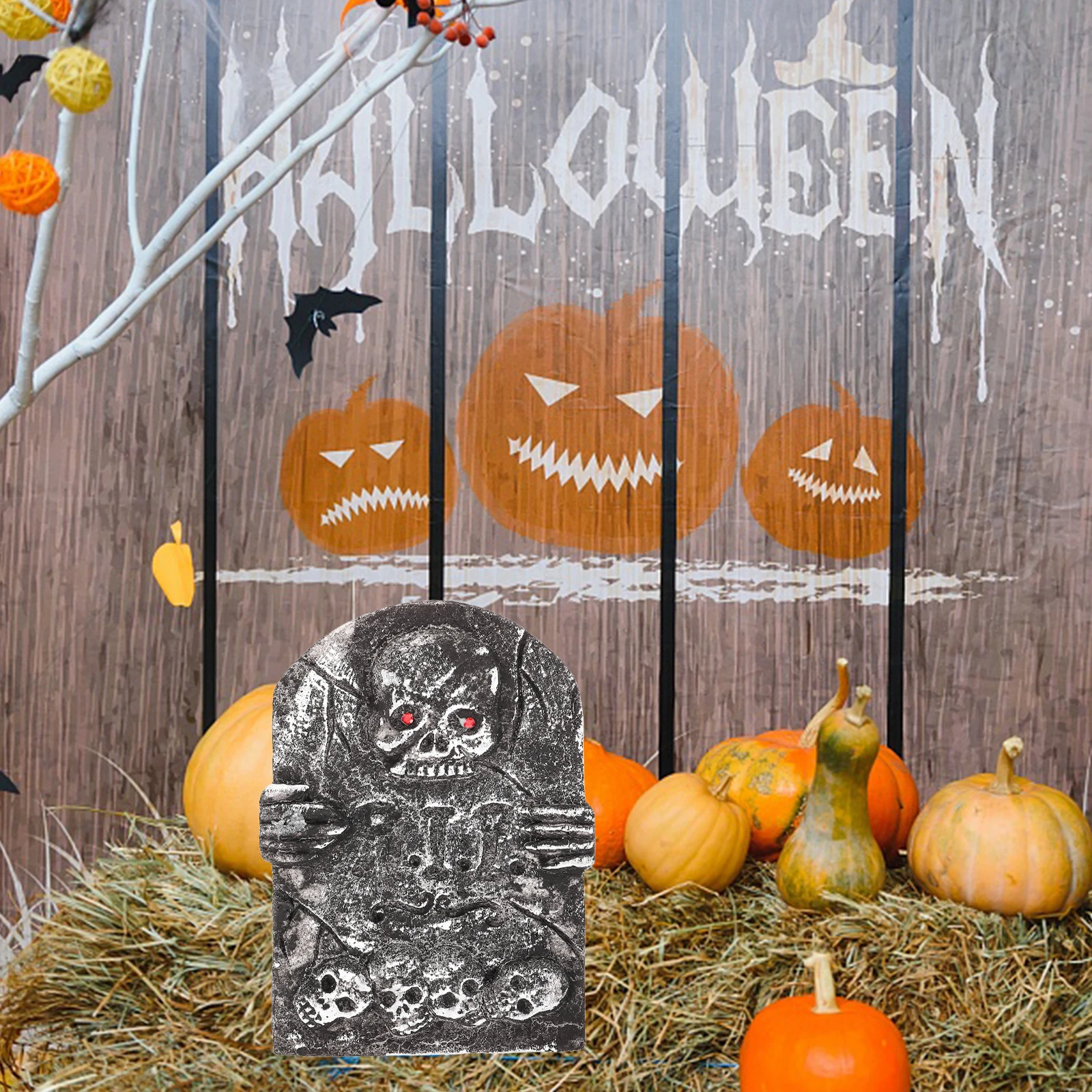 

Foams Tombstone naments Halloween Decor Grave Stone Realistic Shape Horror Props Lightweight Durable Safe Easy to Move for Party