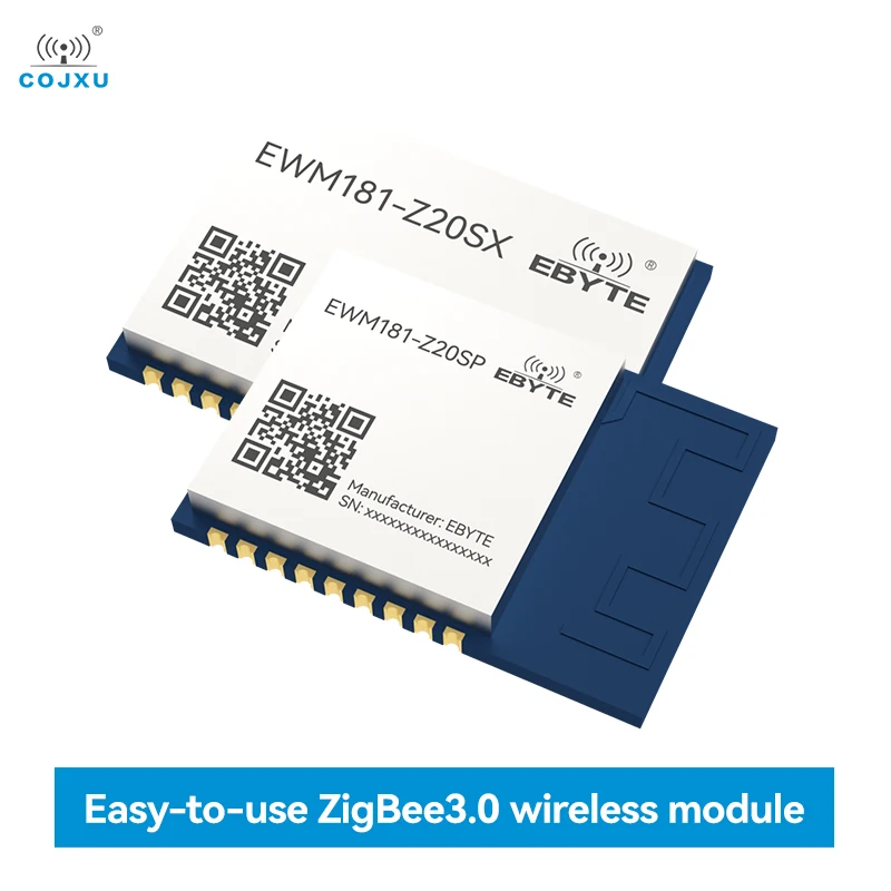 Zigbee3.0 Wireless Module 2.4G Serial Transceiver COJXU EWM181 Series Self Networking Photovoltaic Applications Stamp Hole