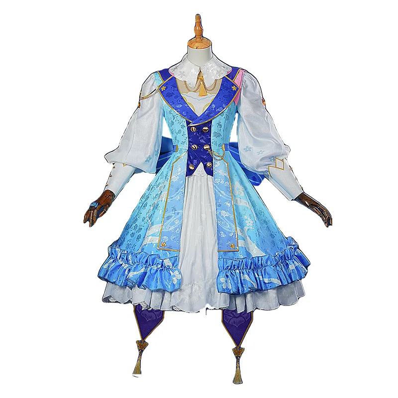 Costume de jeu Cosplay Cosplay Cosplay pour femmes, cos-kiki Genshin Impact Kamisato Ayaka HuaShiLaiXin, magnifique et ravissante robe de fête d'halloween