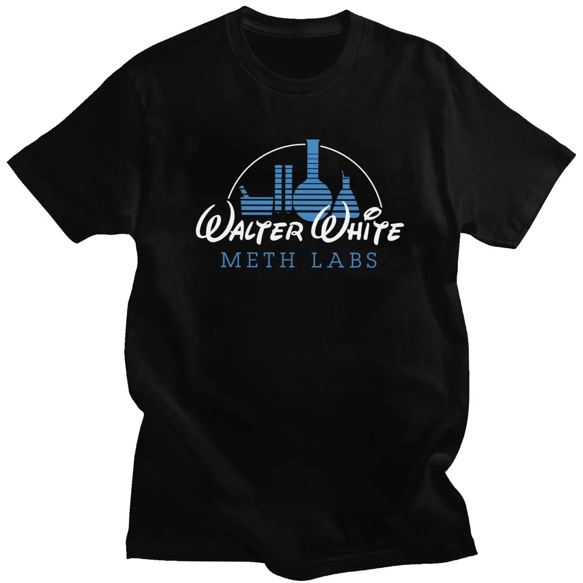 Short Sleeves Cotton Summer Walter White Meth Labs Tee Shirts Loose Fit Clothing Gift Classic Men\'s Breaking Bad T-shirt