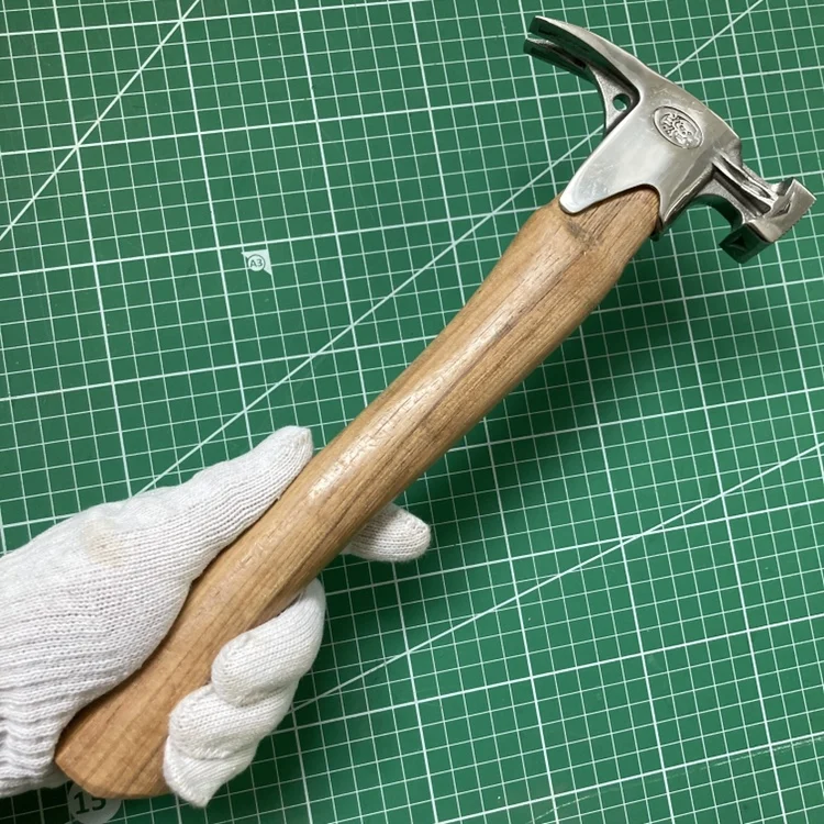 

New Outdoor High-quality Wooden Handle Sheep Horn Hammer Convenient Camping Portable Multifunctional Hammer Nail Hammer Edc