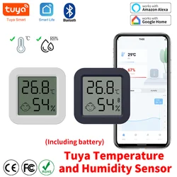 Tuya bt mini temperatur-und feuchtigkeit sensor lcd display bluetooth kompatibles thermometer und hygrometer mit google home alexa