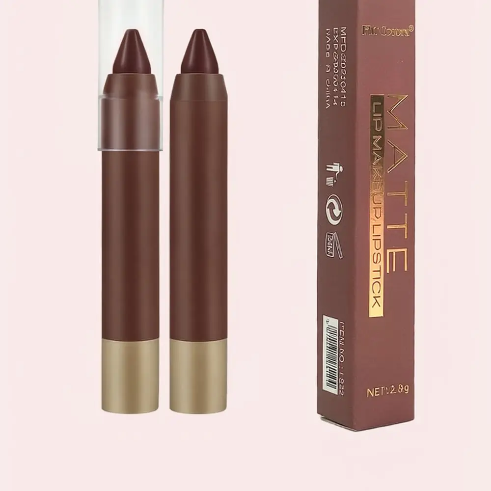 For Fit Colors Velvet Matte Lip Tint Chocolate Brown Series Waterproof Moisturizing Long Wear Professional Makeup