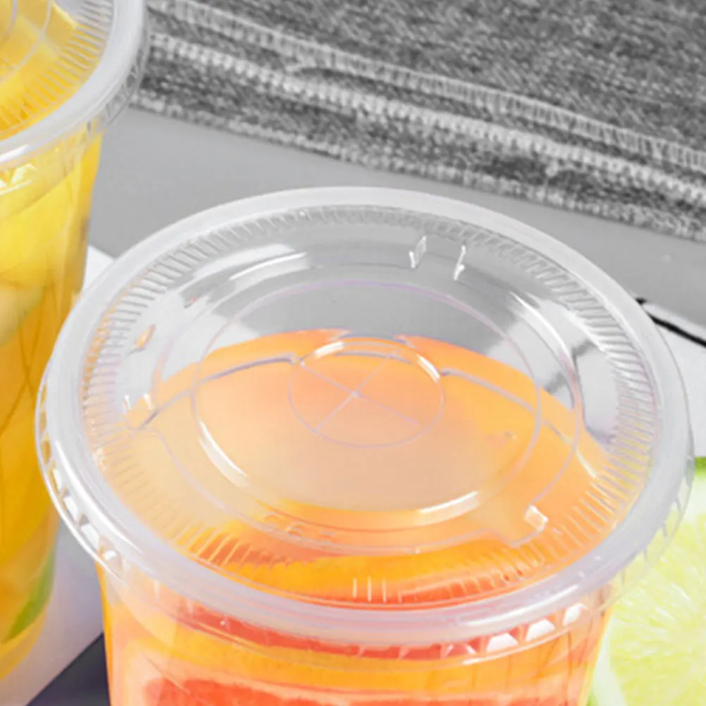 

50pcs Cold Drink Cups Clear Coffee Mugs Lightweight Disposable Party Home Use Beverage Water Cups With Lids For Tea Juice Milk