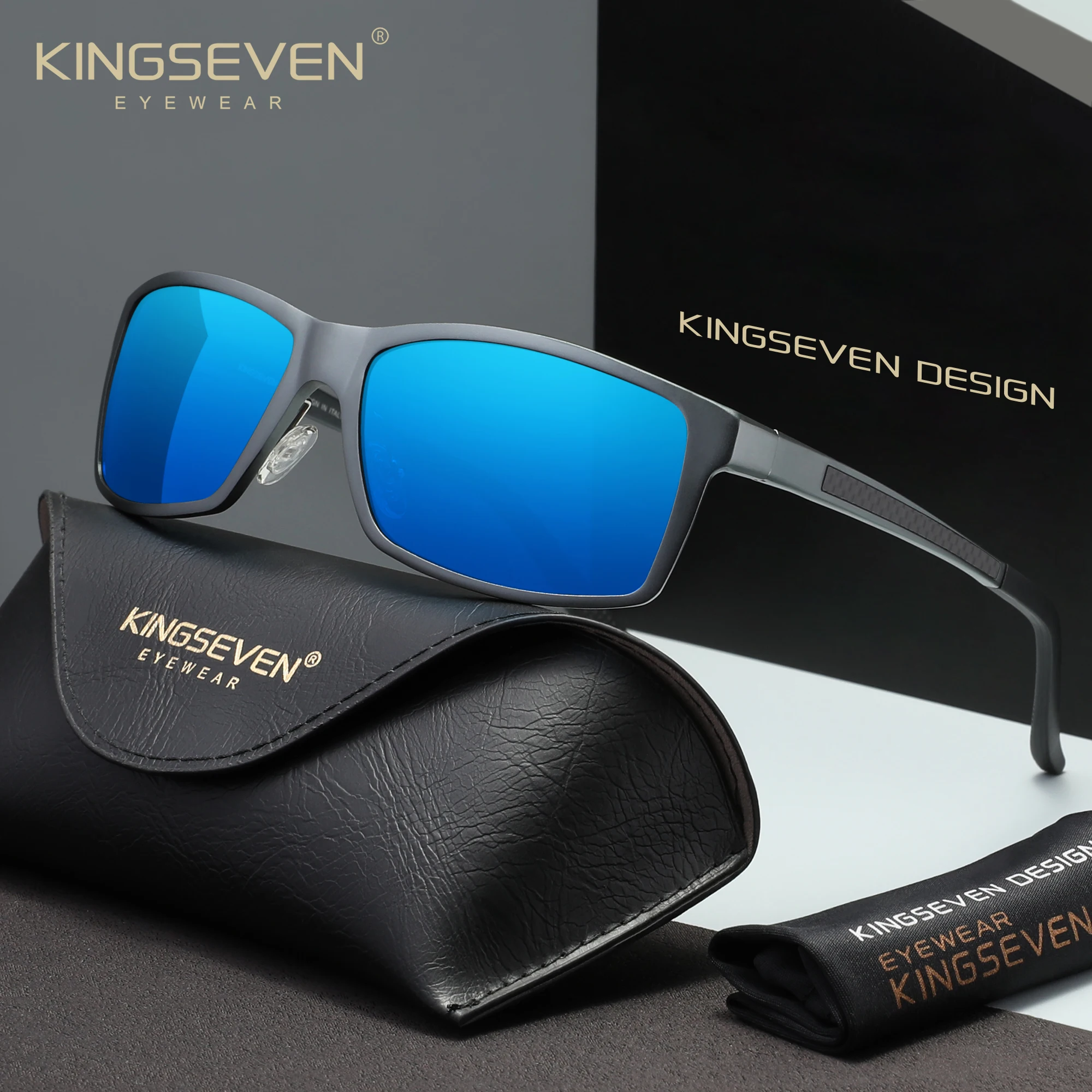 KINGSEVEN haute qualité lunettes de soleil mode polarisées UV400 lunettes à la mode conduite hommes 