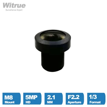 Witrue 2.1mm M8 Lens 1/3 inç 5MP F2.2 151 derece 650nm IR filtre lensler CCTV güvenlik kamera için geniş açı 151 derece