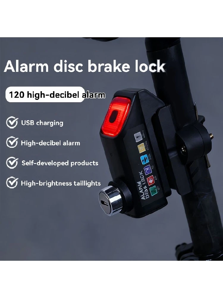 AliExpress NONE Disc Brake Lock For Motorbike Alarm, 120Db For Motorcycle, Bicycle, Scooter Disc Lock