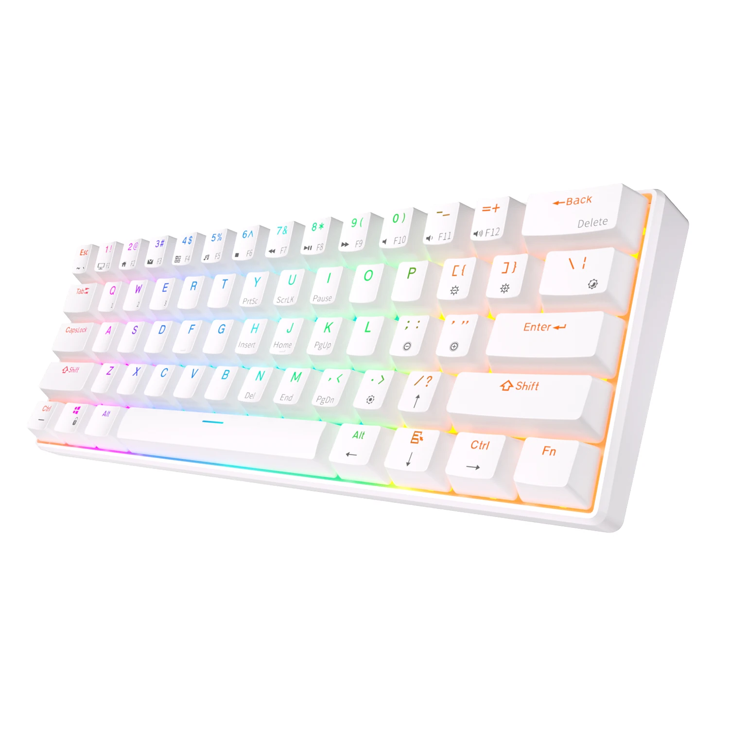 RK Royal Kludge RK61 2.4G Wireless Bluetooth Mechanical Keyboard Tri-mode 61 Keys RGB Backlit Mini Hot-swappable Gamer Keyboard image 3