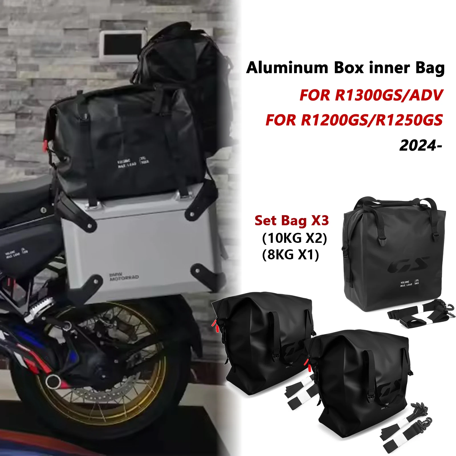 

For R1300GS Adventure R1200GS R 1300 GS ADV R1250GS 2024- Motorcycle Accessories Aluminium Case Liner Bag Luggage Box Inner Bags