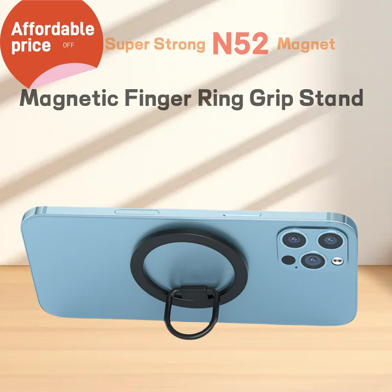 

Magnetic Phone Ring Grip Stand Compatible with Magsafe for IPhone 15/14/13/12 Series Magnetic collapsible Finger Grip Stand