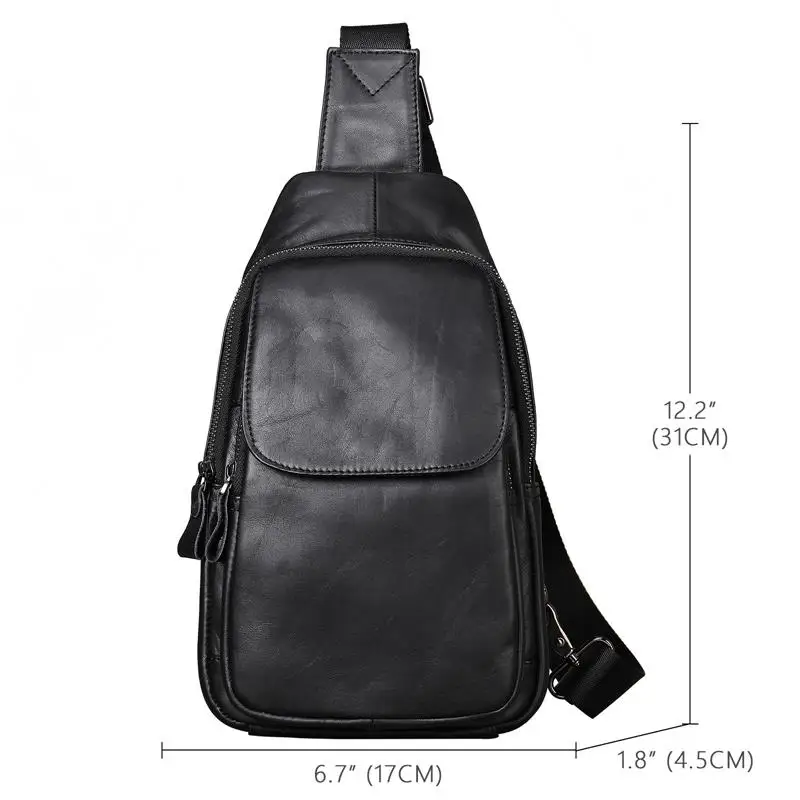 Casual Men Bags Male leather chest bag crossbody bag male sports leisure top layer cowhide single shoulder bag dropshipping