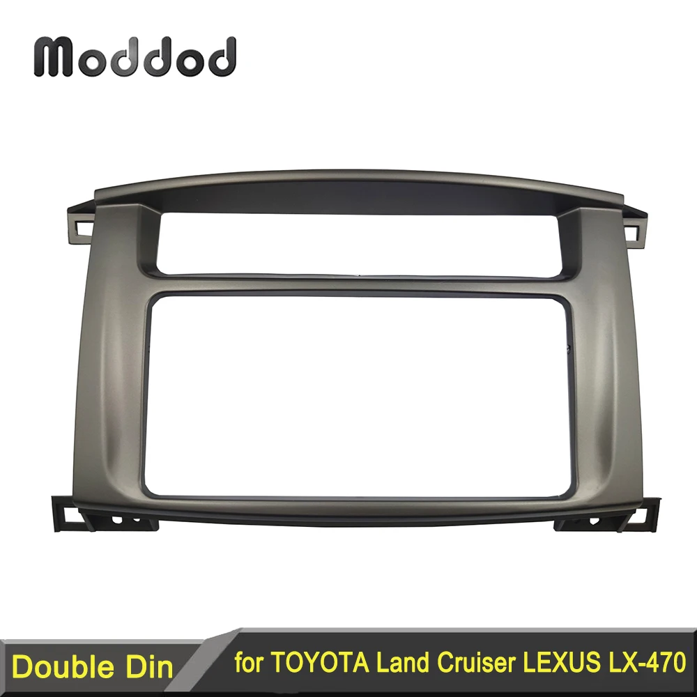 Double Din Radio Frame for TOYOTA Land Cruiser 100 LEXUS LX-470 Stereo GPS DVD Dashboard Installation Dash Trim Kit Fascia Bezel