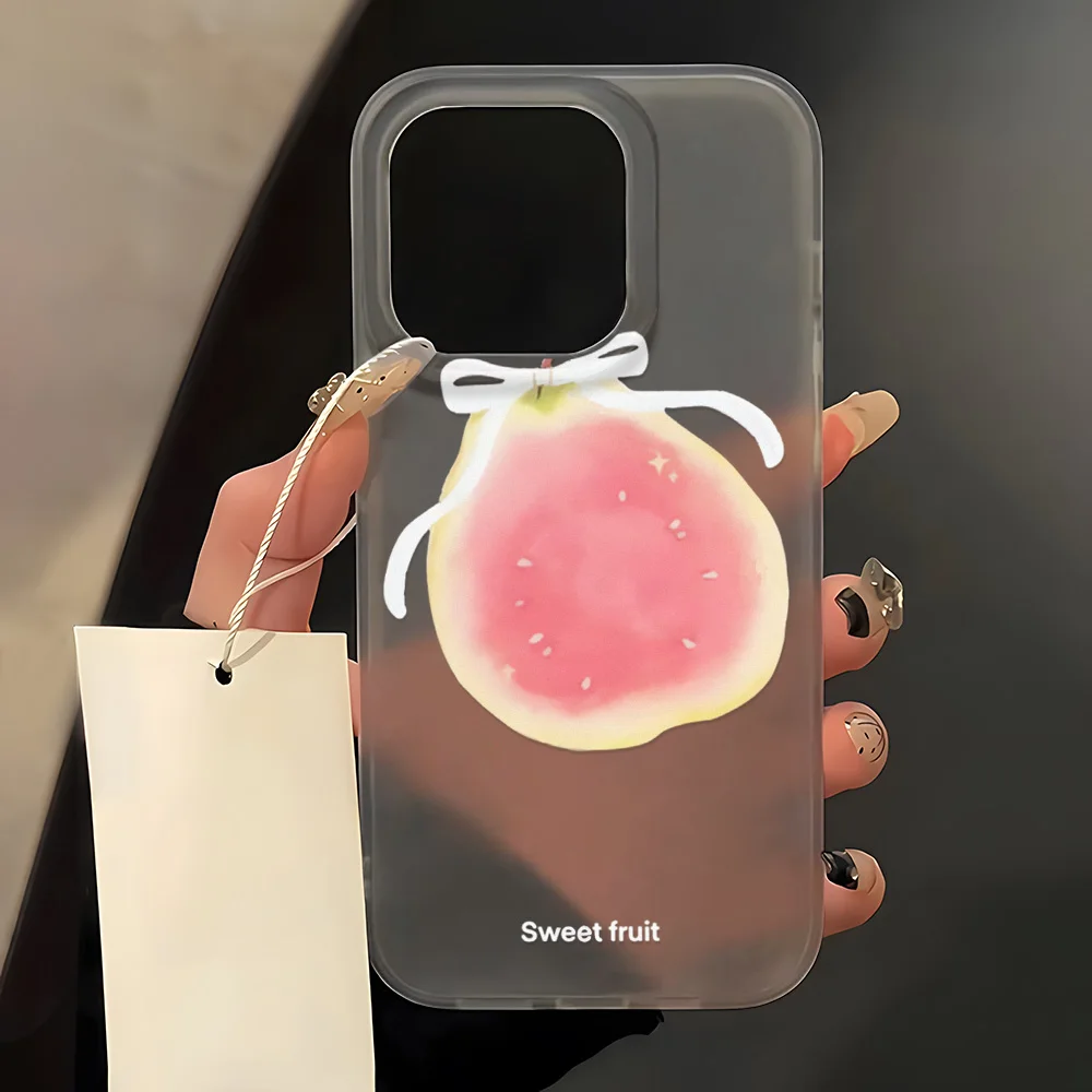 

Fruit Pattern Transparent Phone Case For iPhone 16 Case iPhone 15 13 11 12 14 Pro Max 13 12 Mini Ultra Thin Soft Matte Cover