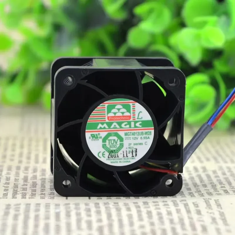 for MAGIC MGT4012UB-W28 12V 0.55A 4 Wire 4028 Cooling Fan New Original
