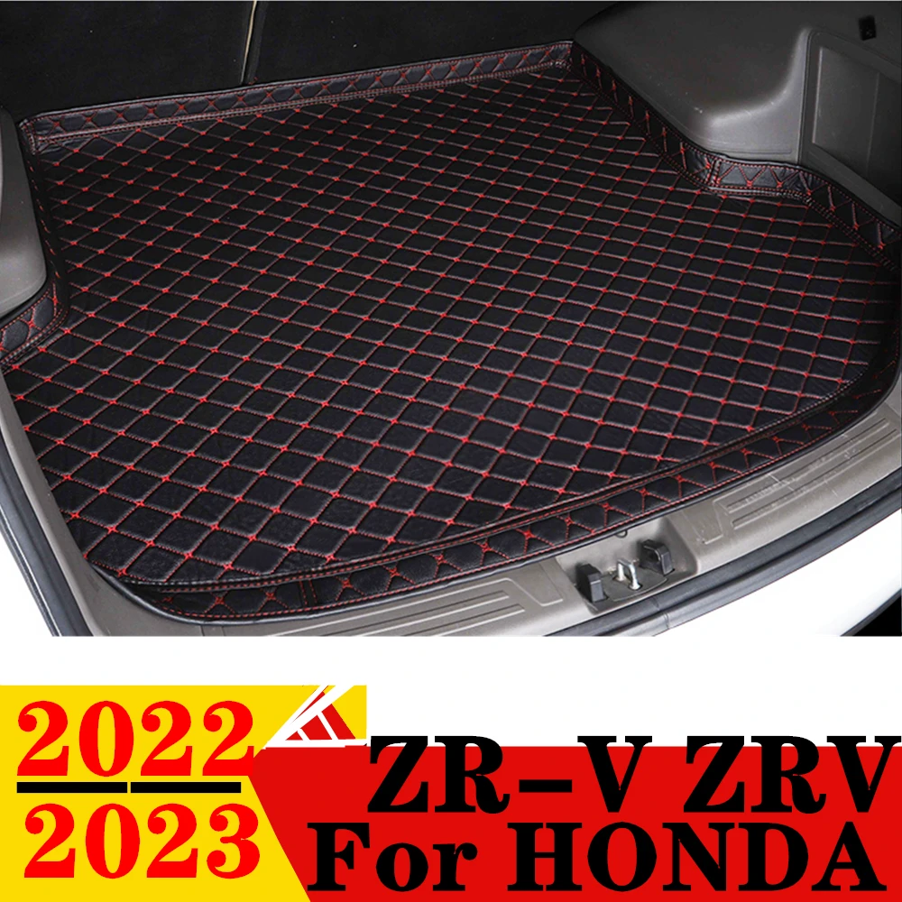 High Side Car Trunk Mat  For HONDA ZR-V ZRV 2023 2022 XPE Leather Auto Tail Boot Tray luggage Pad Rear Cargo Liner Carpet Parts