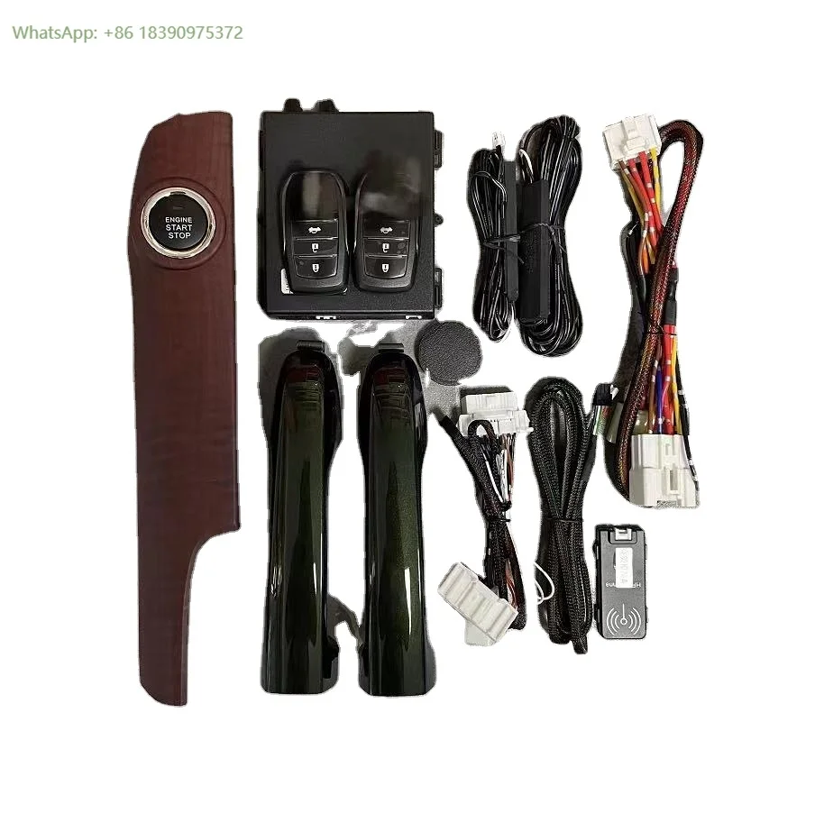 Car Engine Button Start Button for yota Prado 2010-2018 Stop Remote Key Start Stop Keyless Entry With Panel and Sensor Handle