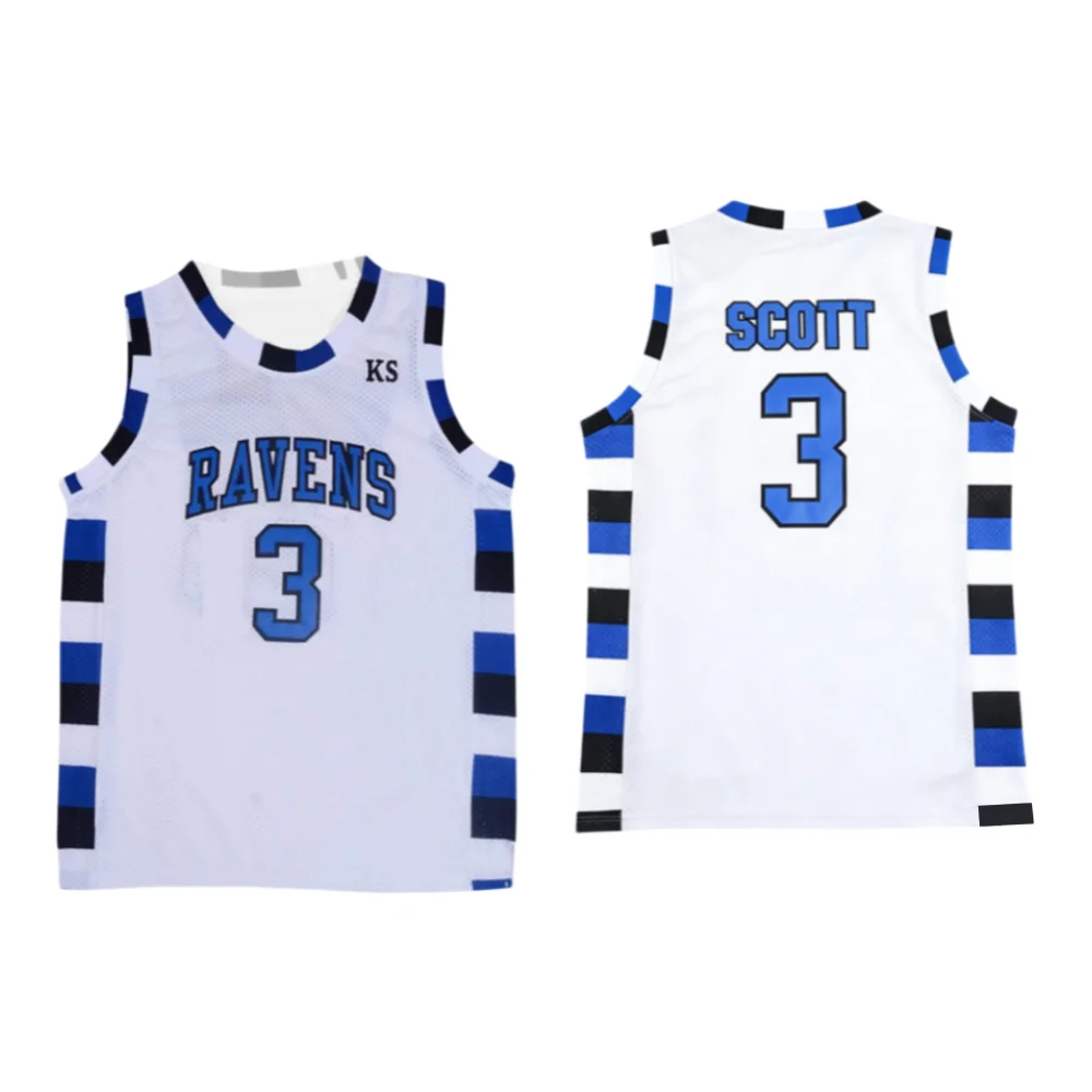 Vintage One Tree Hill Ravens Team Movie Basketball Jersey Scott 3 Mens Casual Sports Vest Sleeveless Shirt Summer Gym Tank Tops