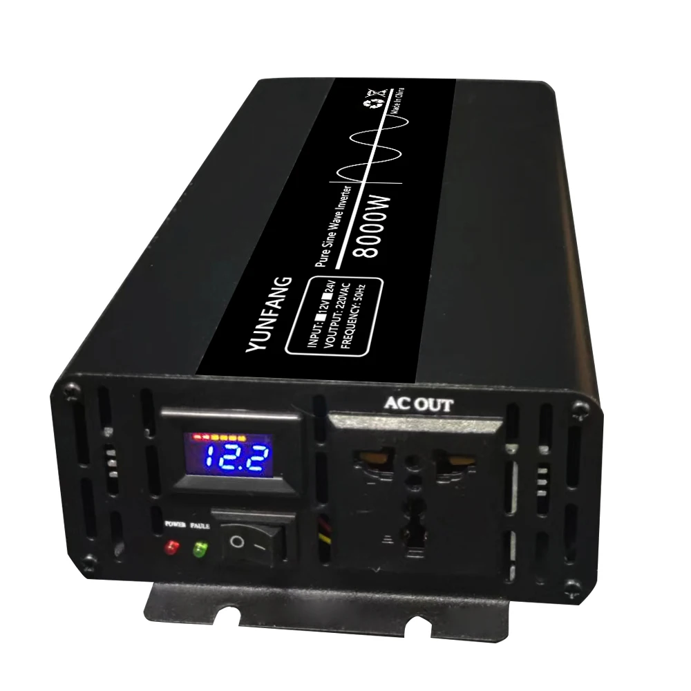 Imagem -06 - Inversor Solar de Onda Senoidal Pura Conversor Portátil de Banco de Potência Conversor Solar para Carro 220v 1300w dc 12v 24v para 220v ac