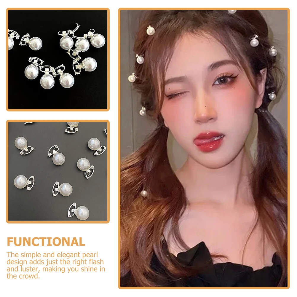 

30pcs Pearl Clips Mini Pearls for Women Girls Brides 3 Sets Mini Pearls Hair Clips For Girls Artificial Hair Accessories Bride