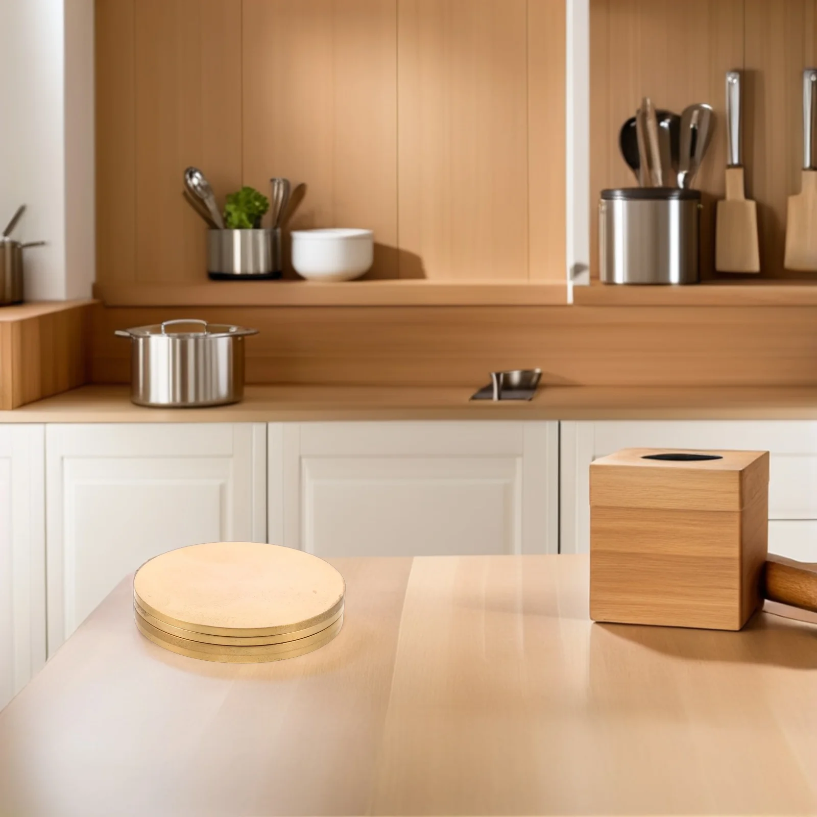 4pcs 45Mm Stamping Sheets Round Metal Blanks For Diy Crafts Hand Pressed Plier-Driven Copper Material Hand-Operated Seals