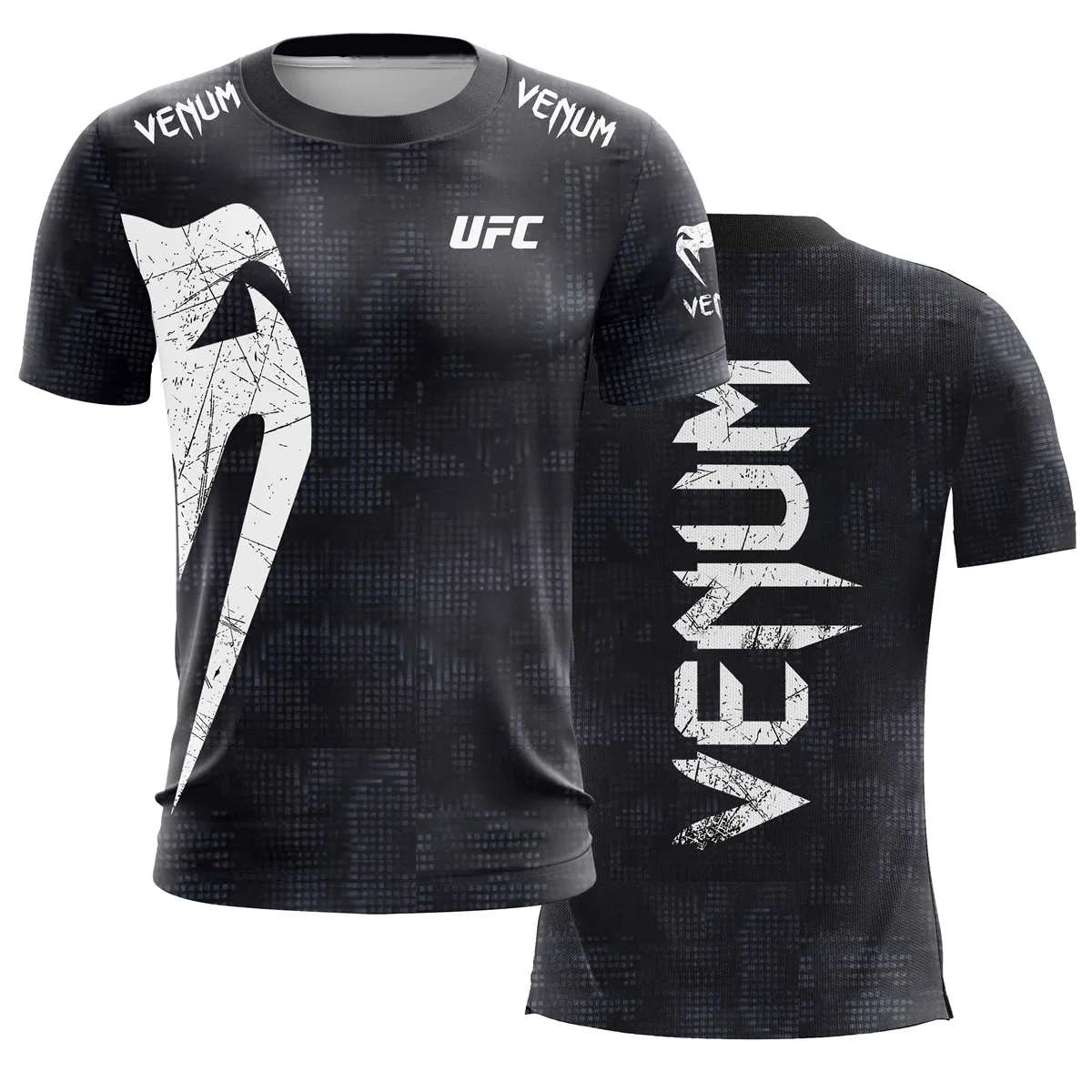 العصرية UFC الرجال أسود تي شيرت أبيض الصيف عادية س الرقبة قصيرة الأكمام ثلاثية الأبعاد طباعة الأعلى للملاكمة اللياقة البدنية التدريب