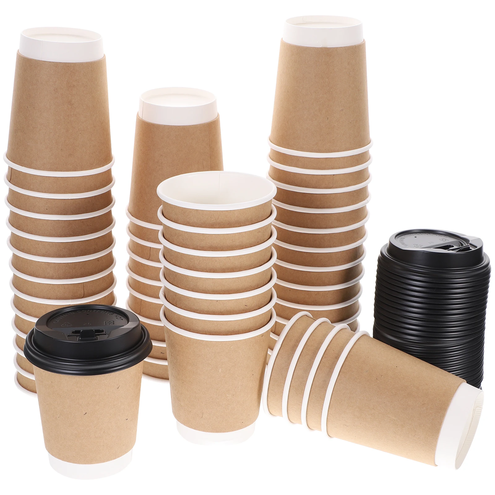 

Double Kraft Paper Cups Disposable 250ml Hot Cold Drink Party Wedding Festival Picnic Supplies PE Coated Household