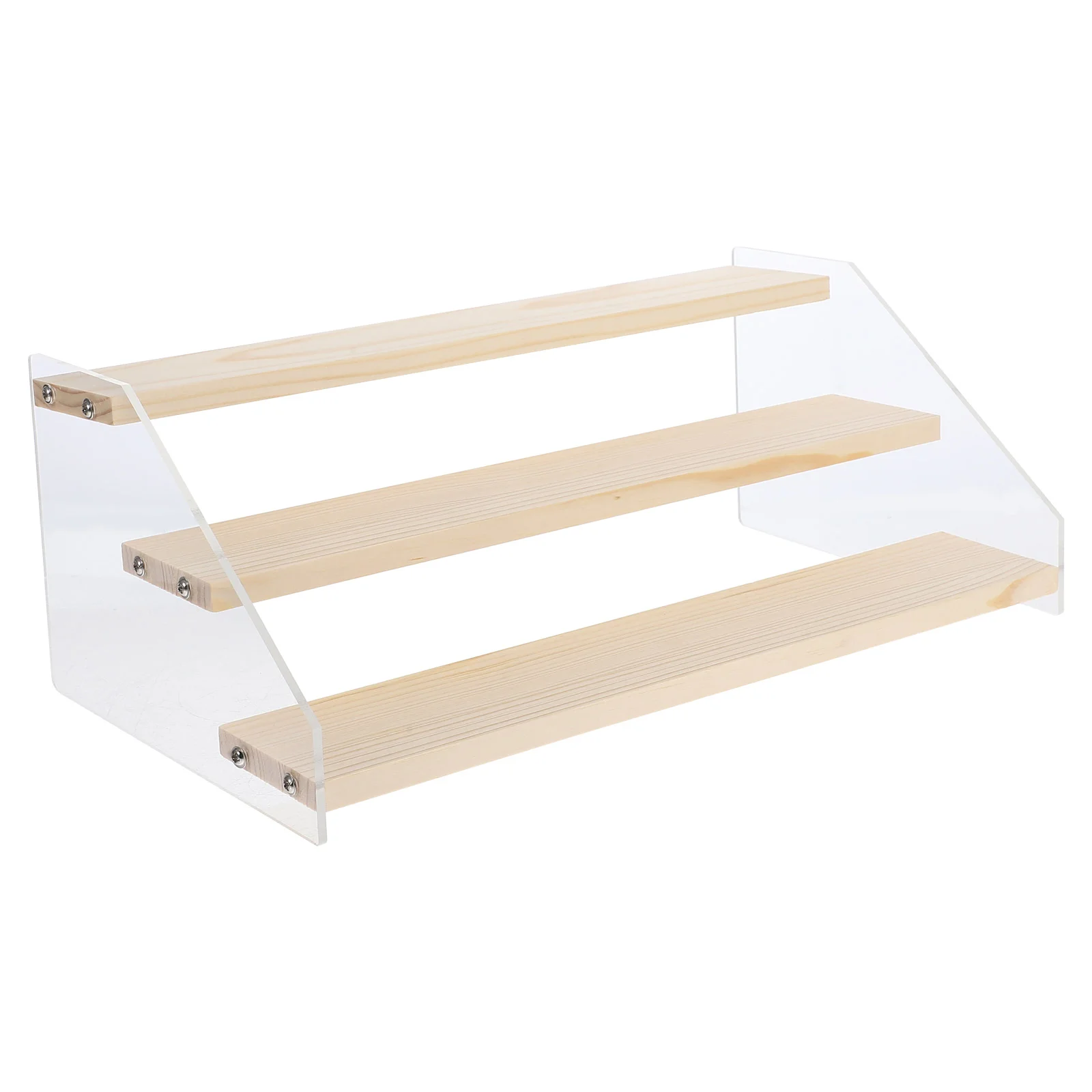 

Storage Display Stand Transparent Tiered Dolls Action Figures Jewelry Wood Acrylic Shelves Rack Dessert ganizer