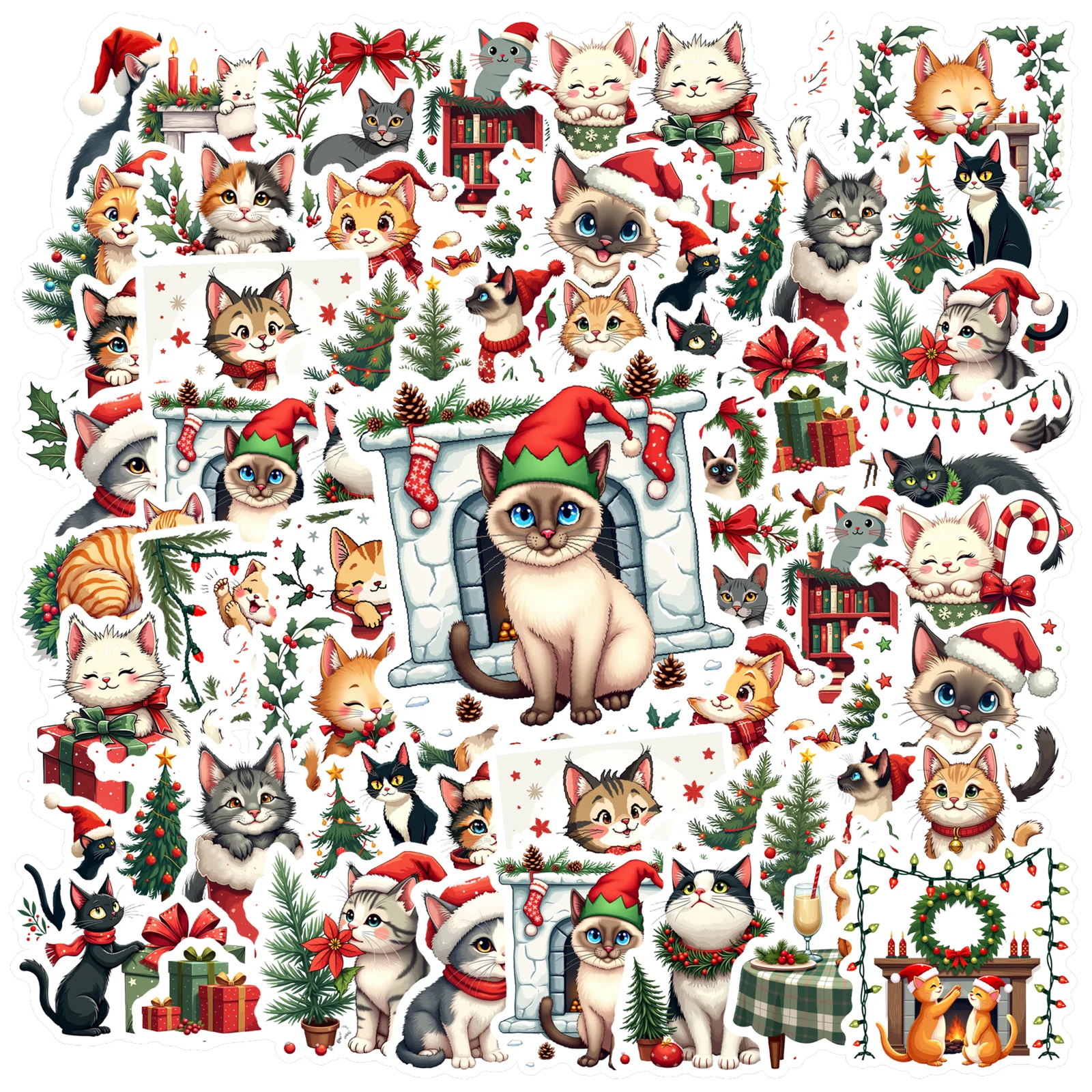 

35-6 шт. милые праздничные наклейки, праздничные рождественские наклейки «сделай сам», канцелярские наклейки для телефона «сделай сам», ноутбука, скрапбукинга, велосипеда