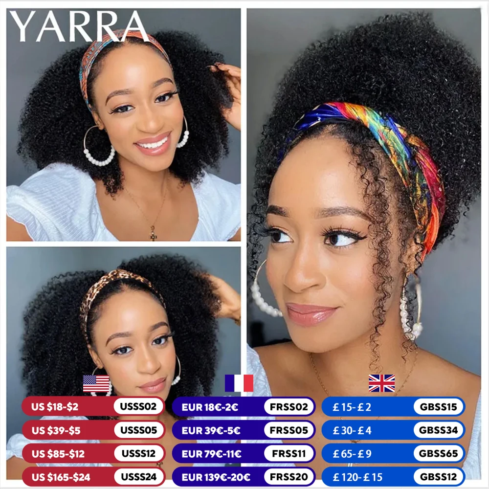#63 Best Selling Human Hair Headband Wigs