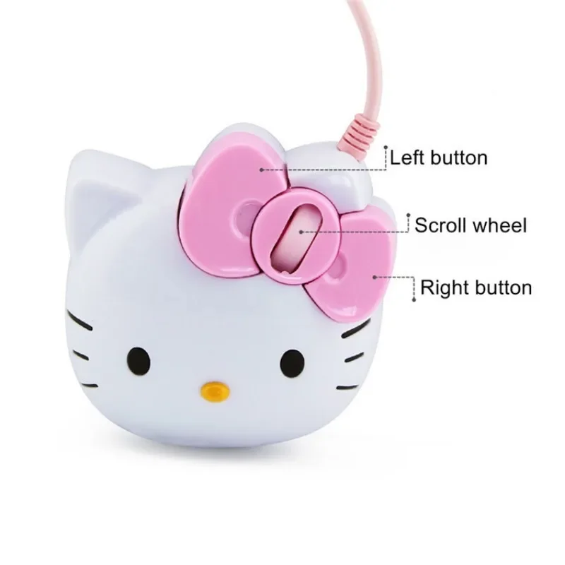 Sanrio Hello Kitty Wireless Bluetooth Mouse Portable Silent Ergonomic Mice For Laptop IPad Tablet Notebook Office Gaming Mouse