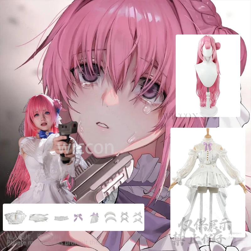 

Anime Game NIKKE：The Goddess Of Victory Cosplay Dorothy Kawaii Costume Sexy Jirai Kei Girls Lolita Pink Lovely Wigs Halloween