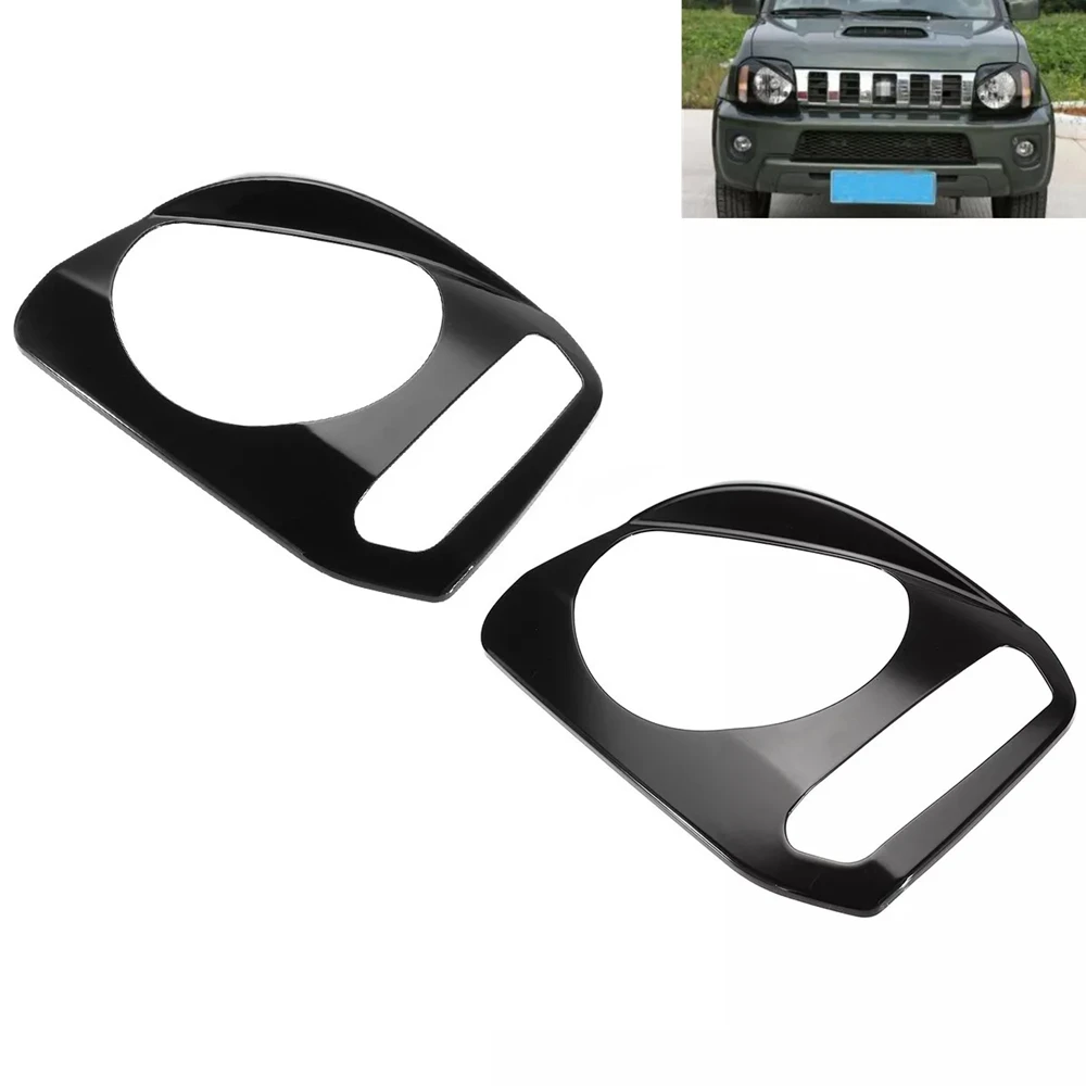 

​Lamp Hoods Car Front Headlight Head Light Lamp Decoration Cover Stickers for Suzuki Jimny 2007-2017 Exterior Accessories