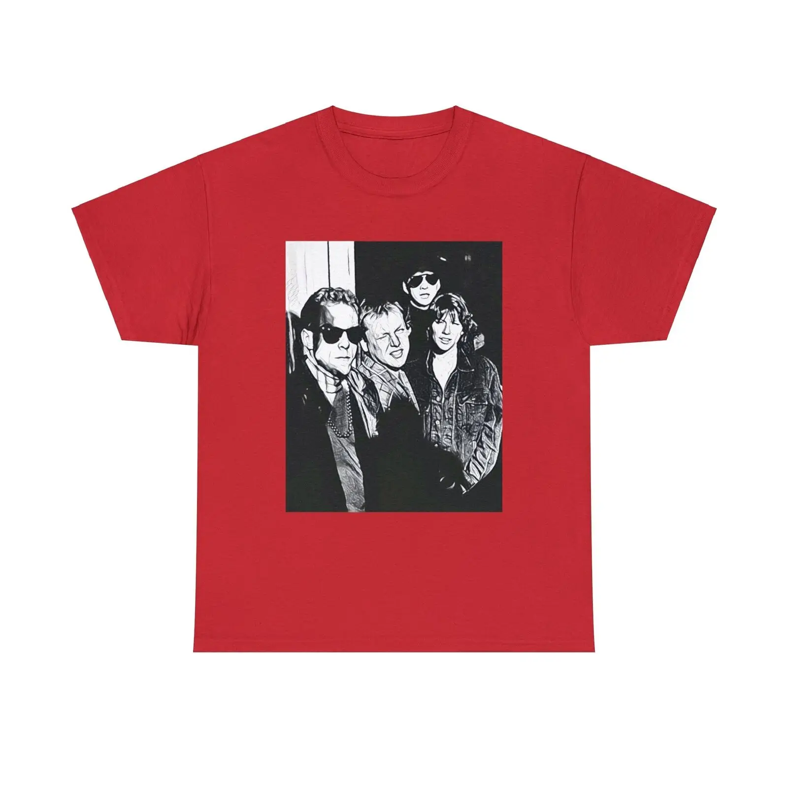 The Pixies Print  Crew Neck Heavy Cotton T Shirt