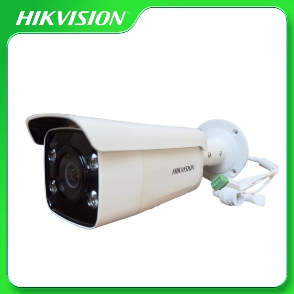 Hikvision DS-2CD2T87G2-LSU/SL 8MP ColorVu Strobe Light and Audible Warning Fixed Bullet Network Camera Two-way Audio H.265+ IP67