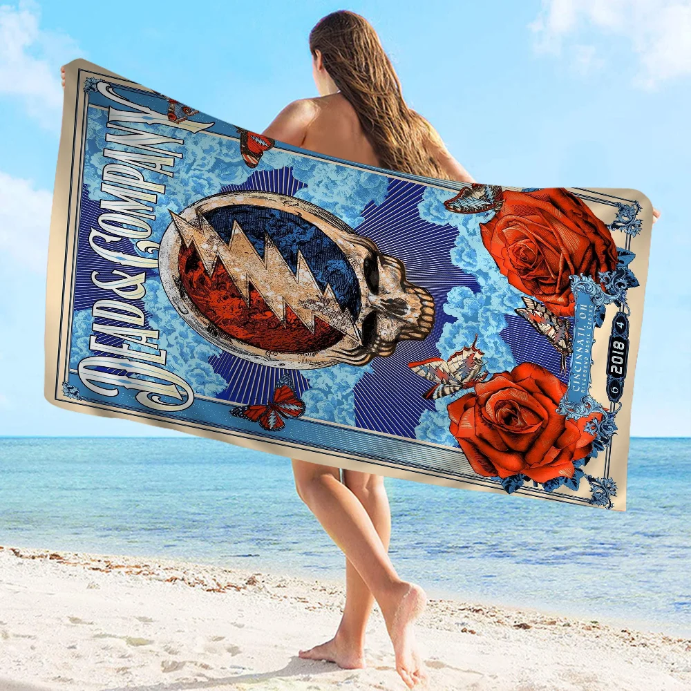 The Grateful Dead Bath Towel Microfiber Soft Water Absorbing Breathable For Girl Kids Decorative Cartoon Beach Towel