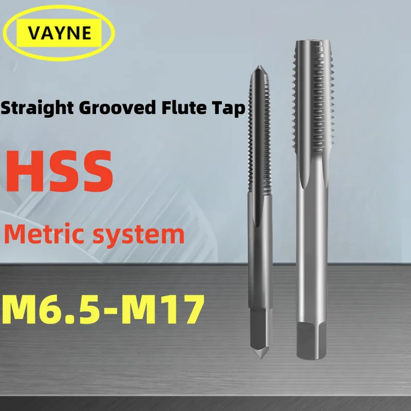 1PCS HSS Metric /Fine Straight Grooved Flute Tap M6.5M7M8M9M10M11M12M13M14M15M16M17 X 0.75 0.5 2 1 1.25 1.75 1.5 Right Hand taps