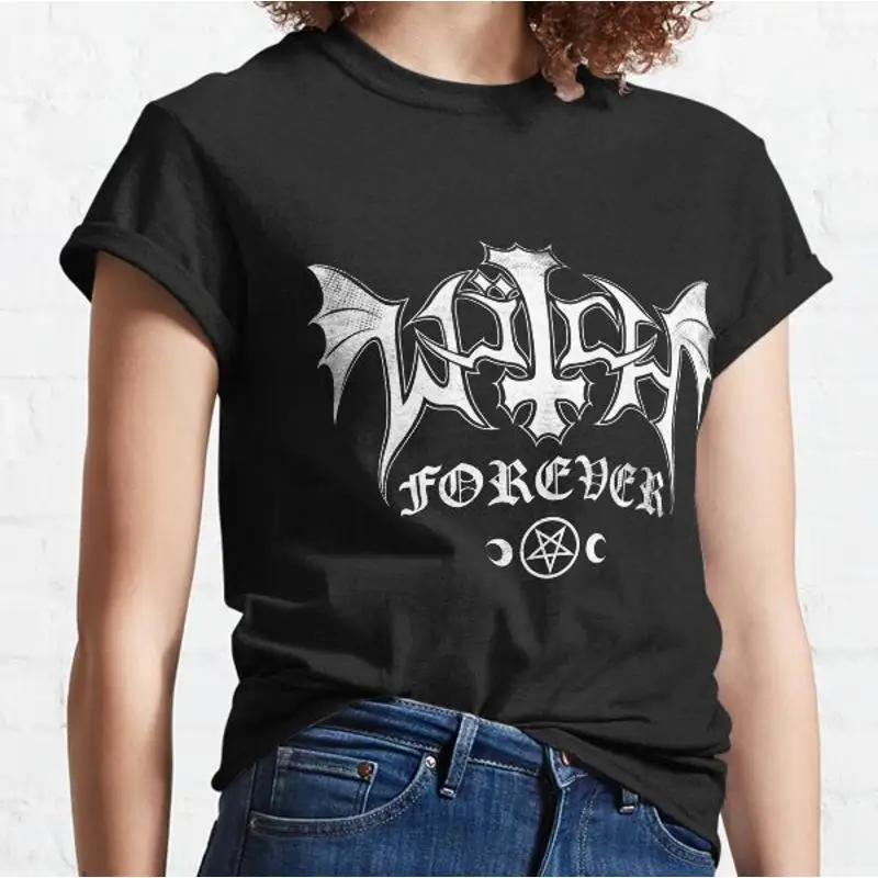 

Black Metal Witch Goth Occult Distressed Design Classic T Shirt