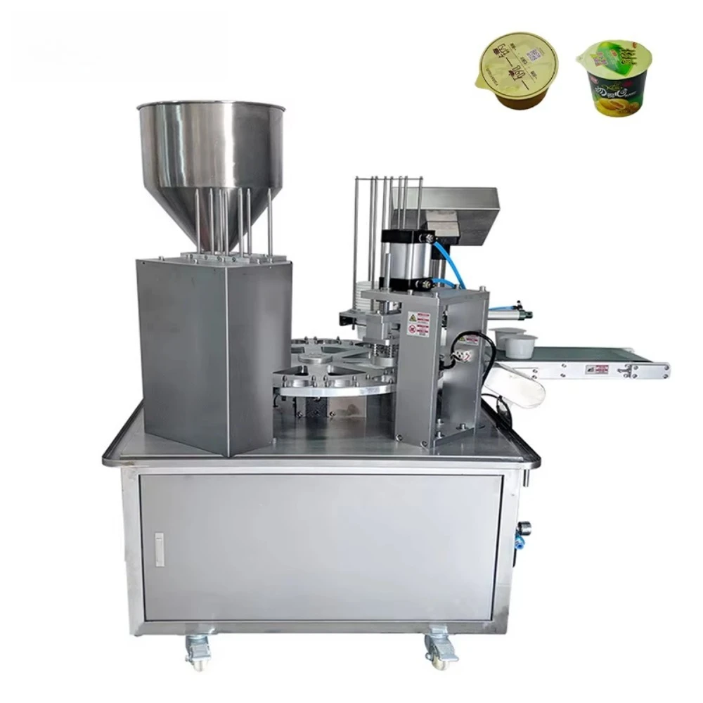 Plastic Paper Cup Sealing Machine Tube Filling Sealing Machine  Pneumatic Electric Heat Sealing Packaging for Children Food