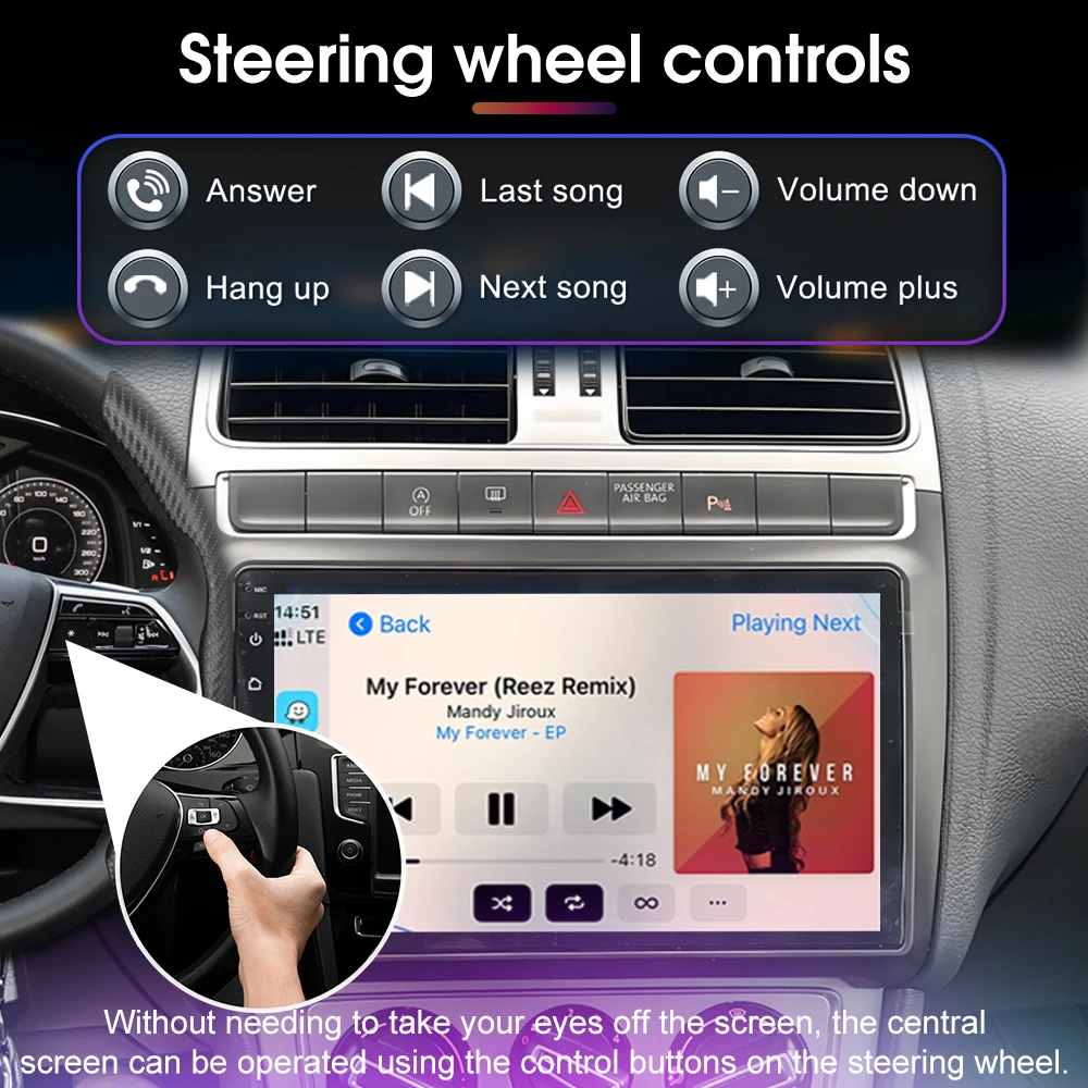 For Vw Volkswagen Polo 5 2008-2017 Android 16 Auto Radio Stereo Multimidia Player Gps Navigation Carplay Dvd Qled Touch Screen