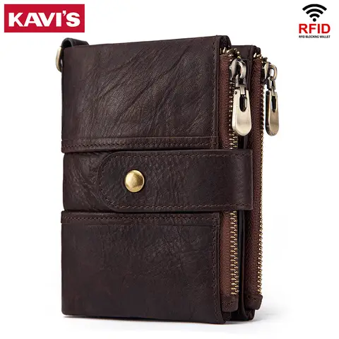 Genuine Leather RFID Wallet for Men KAVI'S