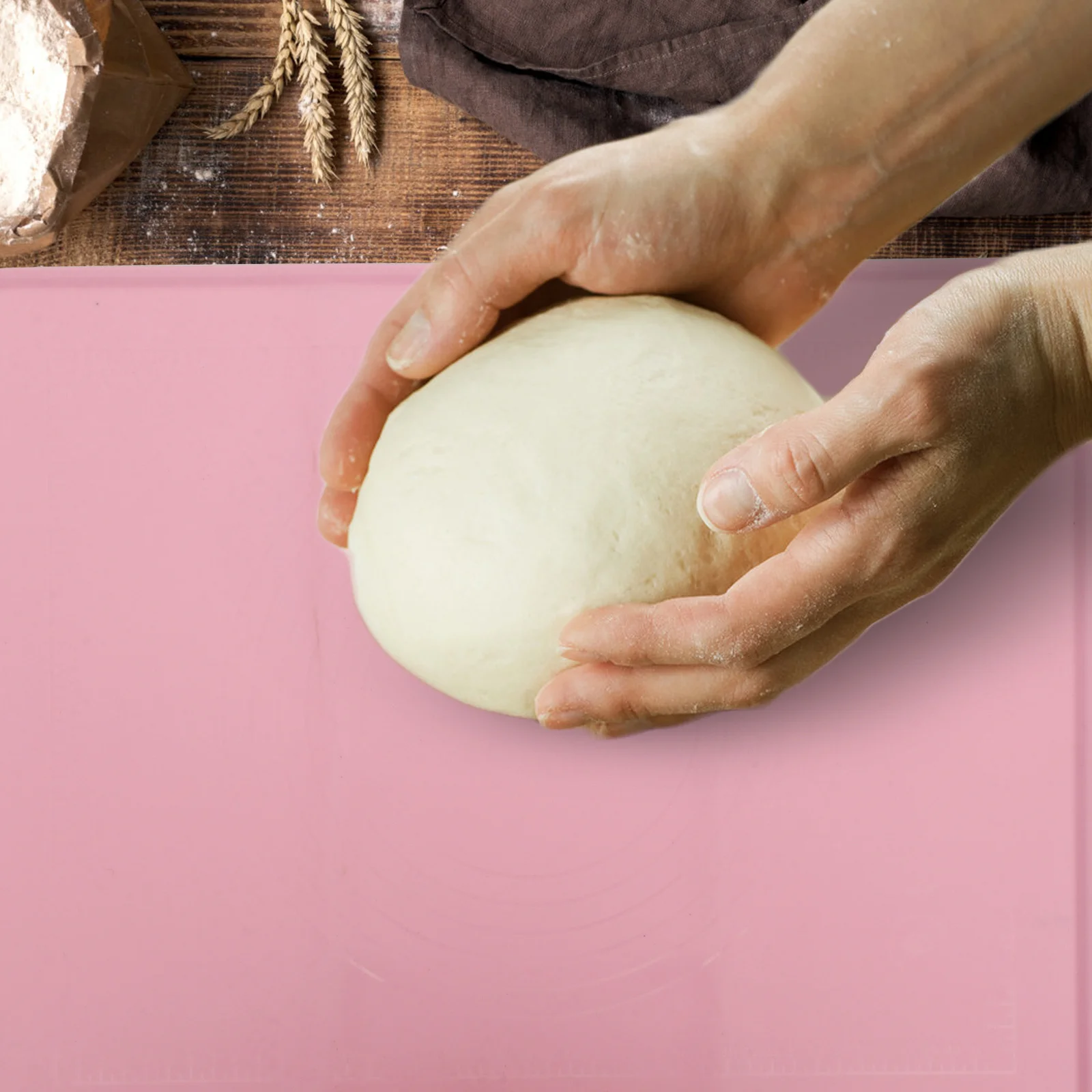 

Силиконовый коврик для замешивания теста со шкалой, антипригарный противоскользящий коврик для выпечки, силиконовый коврик для раскатки теста, кухонная столешница