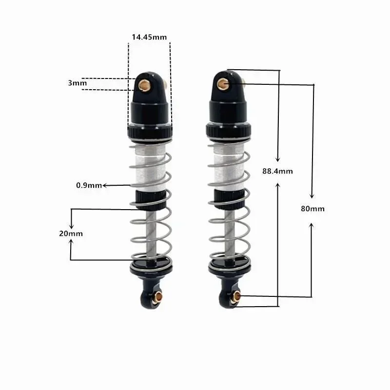 MJX Hyper Go H12Y H12Y+ 2 szt. Metalowe Amortyzatory Olejowe 1/12 RC Crawler Części Zamienne Akcesoria Tuningowe