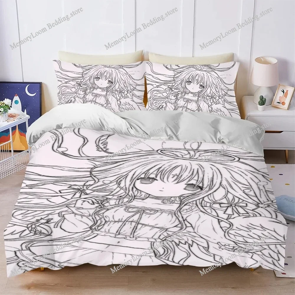 Sweet Pink Girl Angel Duvet Cover Set Home Style Bedding Soft Laundry Cotton Bed Student Dormitory Gift Home Textileextile741