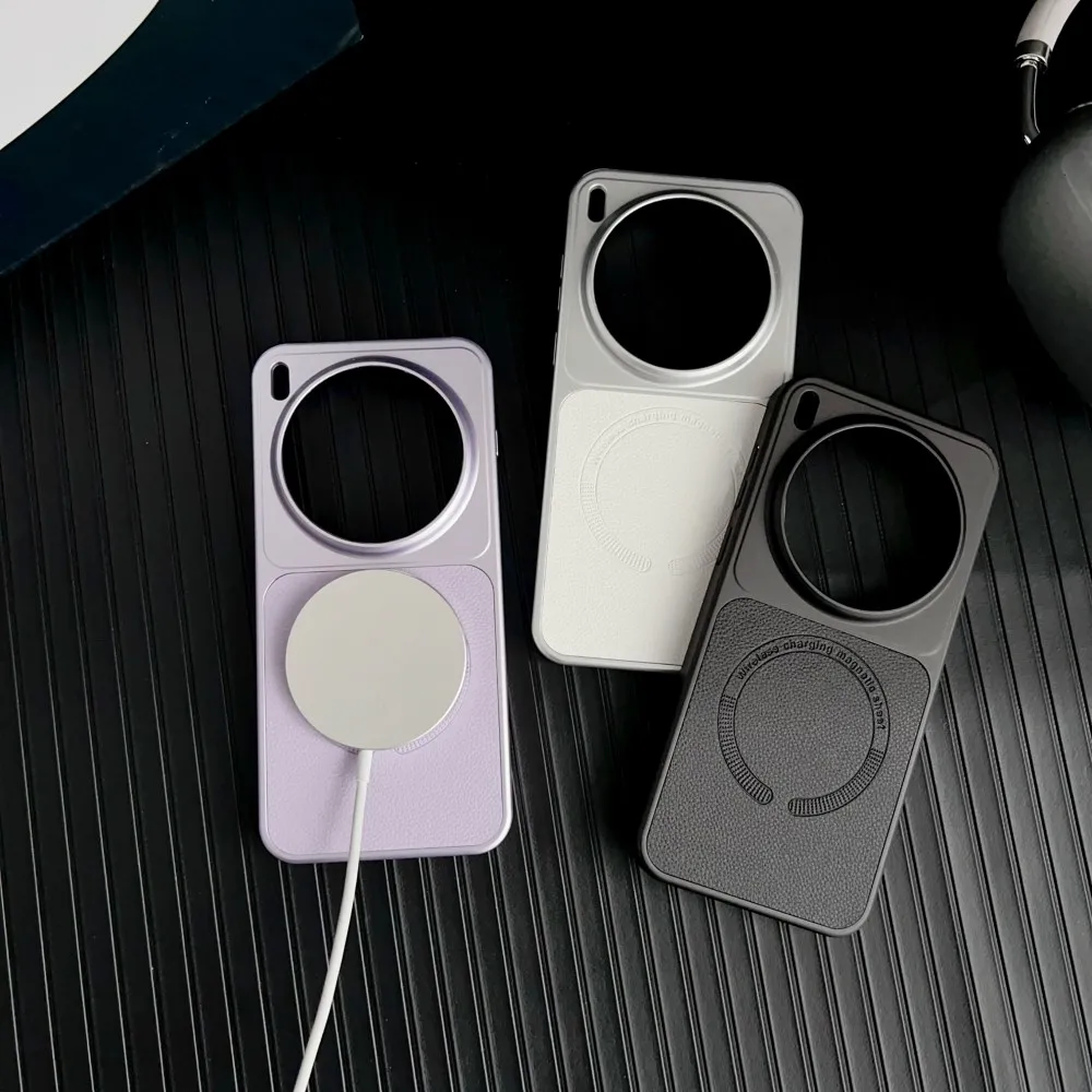 Чехол для VIVO X300 Pro, роскошный защитный чехол из искусственной кожи с магнитной беспроводной зарядкой и задней крышкой для VIVO X300 X300Pro, чехол для телефона