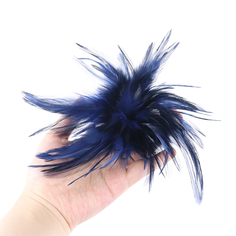 Plumas de gallo blancas para manualidades, plumas naturales de 4-6 pulgadas para decoración de peces voladores, accesorio de costura artesanal, 100 piezas