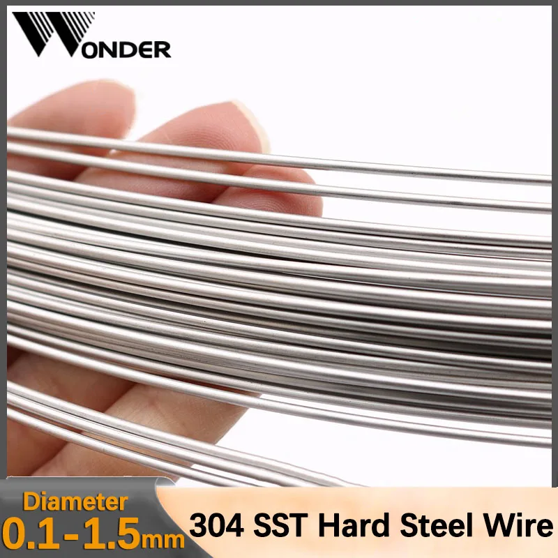 

Hard Steel Wire 304 Stainless Steel Strand Medium Hard fine Wire Single Wire Diameter 0.1-1.5mm