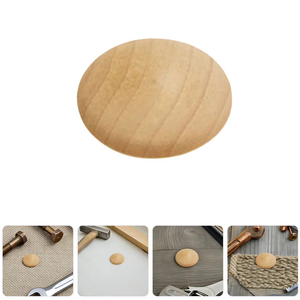 

50Pcs Wooden Screw Hole Plugs Premium Hardwood Button Stoppers for Stairs Furniture Cabinets Renovation DIY Home Improvement