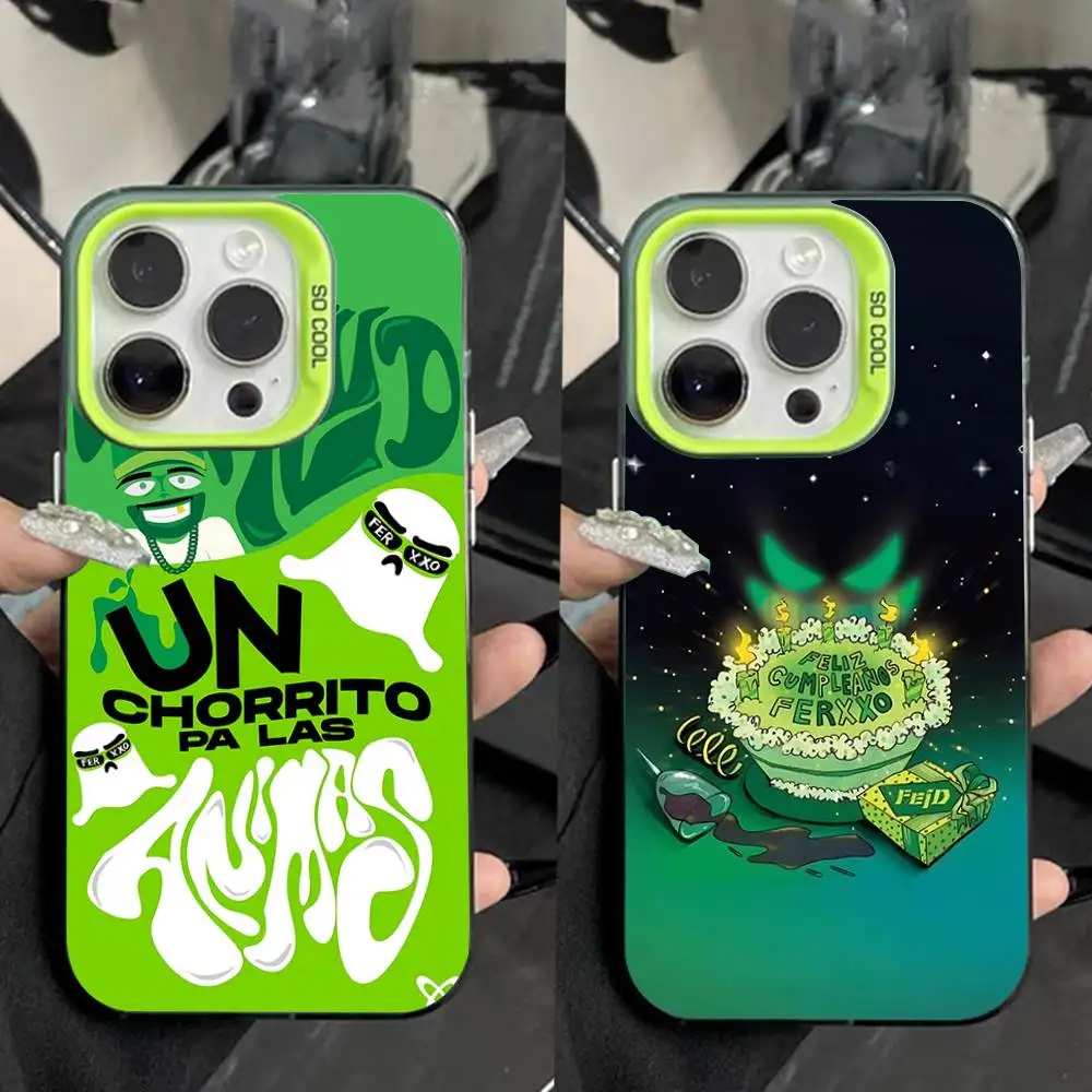 

F-Feid F-Ferxxo SE LO JURO MOR Phone Case For iPhone 16,15,14,13,12,11,Pro,Max,Plus,Mini,XS,SE Anti Fall Green Matte Hard Bumper